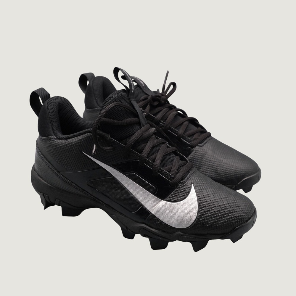 Nike Alpha Football Cleats Men Black Silver Sporty 7.5 FN0028-002